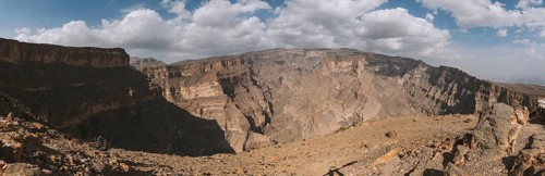 Panoramic view, Jebel Shams Canyon, Balcony Walk, Oman, Asia