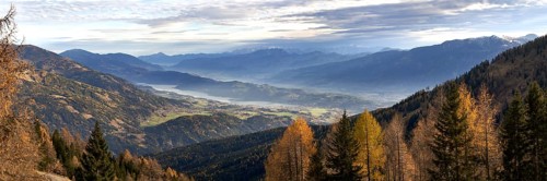 View from the Bergfriedhütte towards Lake Millstätter See, Carinthia, Austria, Europe