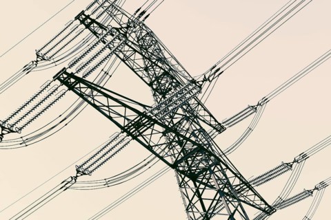 High-voltage pylon, electricity costs, power failure, power grid
