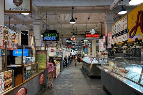 Grand Central Market on South Broadway, Downtown, Los Angeles, California, USA, North America