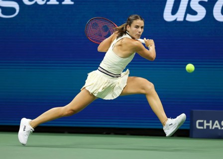 Tennis player Emma Navarro in action at the US Open 2024 Championships, Billie Jean King Tennis