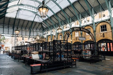 LONDON, UK, August 25, 2023: Interior view of Covent Garden Market. Located in the West End of