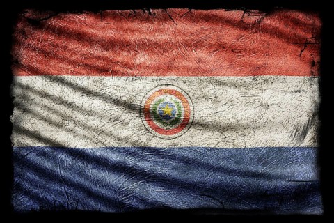 Paraguay Flag, Grunge Texture Background