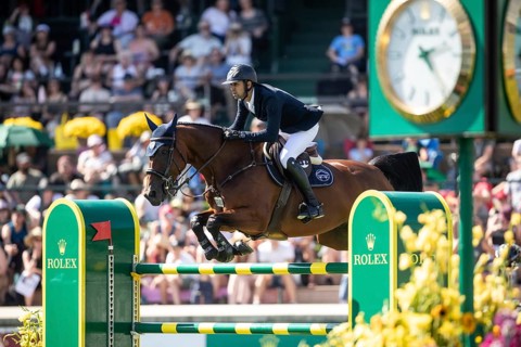 Nayel Nassar of Egypt and riding Capital Night Star compete in the first round of the 1.60m CPKC