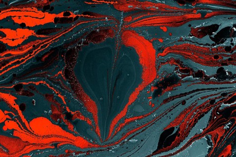 Ebru marble conch effect surface pattern design for print