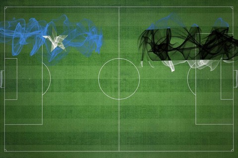 Somalia vs Estonia Soccer Match, national colors, national flags, soccer field, football game,