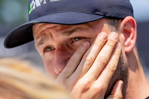INDYCAR driver, AGUSTIN HUGO CANAPINO (R) (78) of Arrecifes, Argentina, prepares to practice for