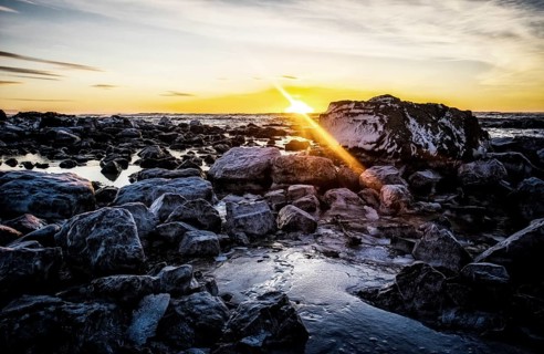 Sunrise at Ytri Tunga Beach, Snäfellsness Peninsula, Iceland, Europe