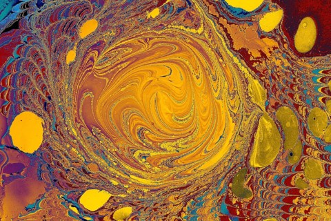 Ebru marble effect pattern design for print