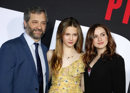 Judd Apatow, Maude Apatow and Iris Apatow at the Los Angeles premiere of 'Blockers' held at the