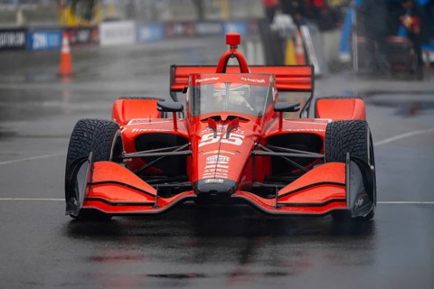 INDYCAR Series driver, BENJAMIN PEDERSEN (R) (55) of Copenhagen, Denmark, travels through the turns