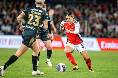 MELBOURNE, AUSTRALIA, MAY 24: Kyra Cooney-Cross of Arsenal Women FC whilst playing the A-League All