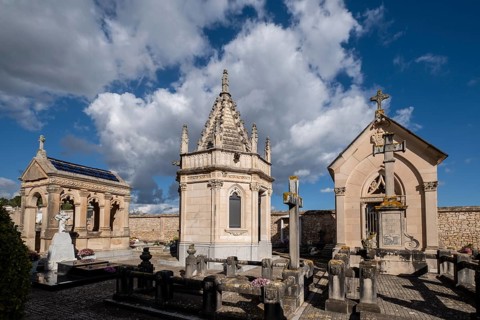 Family pantheons, Santa Margalida cemetery, Mallorca, Balearic Islands, Spain, Europe