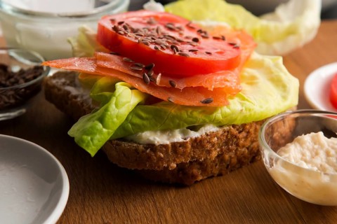 Sandwich with ingredients