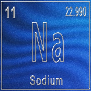 Sodium chemical element, Sign with atomic number and atomic weight, Periodic Table Element