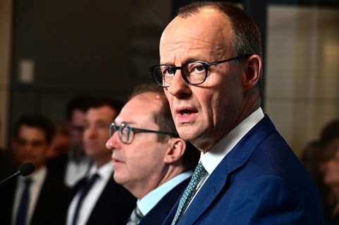 Friedrich Merz (CDU) Tuesday statement 28 January mainly on the topic of migration. in the