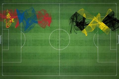 Mongolia vs Jamaica Soccer Match, national colors, national flags, soccer field, football game,
