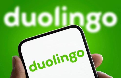 Dhaka, Bangladesh- 6 Jan 2025: Duolingo logo is displayed on smartphone. Duolingo Inc is an