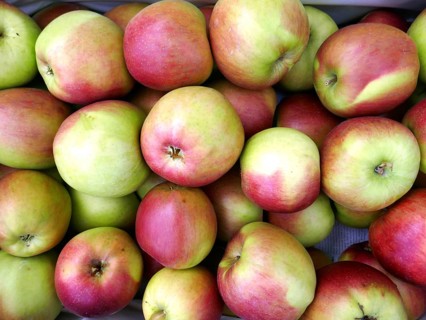 Apples in the sales box