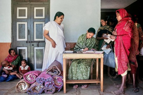 Gandhian women NGO social worker helping to tribal women, Gujarat, India, Asia