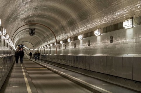 Old Elbe Tunnel in Hamburg