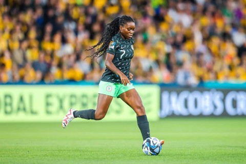BRISBANE, AUSTRALIA, JULY 27: Ifeoma ONUMONU of Nigeria as Australia plays Nigeria at the FIFA