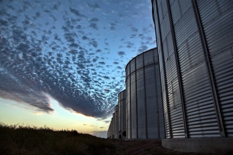 Grain Elevator Saskatchewan blue sky storage Canada