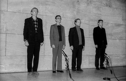 Germany, Berlin, 9.11.1990, action to commemorate 9 November (Reichskristallnacht), in the Neue