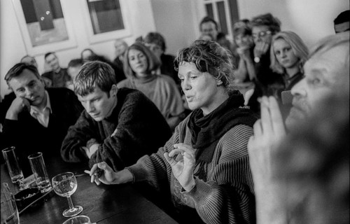 Germany, Berlin, 15.02.1991, round table discussion Experience with censorship, at Haus Drama in