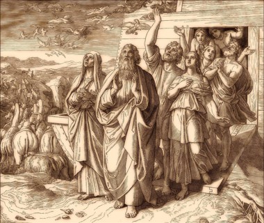 Noah Exits the Ark, Old Testament, by Julius Schnorr von Carolsfeld, 1860