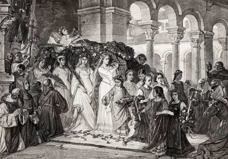 Funeral of Heinrich von Meißen, called Frauenlob, 1318