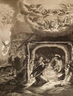 The Birth of Jesus Christ, 1853, Steel engraving digitally restored