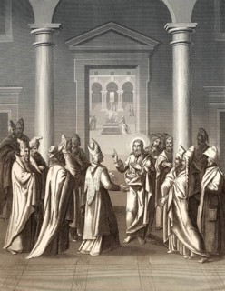 The Great Commandment, New Testament, steel engraving 1853, digitally restored