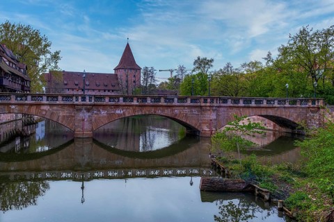 View of Nuremberg's old town, Germany, Europe