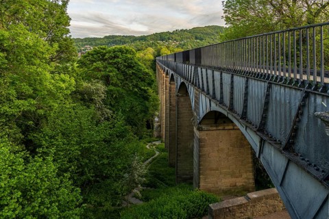 The Pontcysyllte Aqueduct in Trevor, Wrexham, Clwyd, Wales, UK