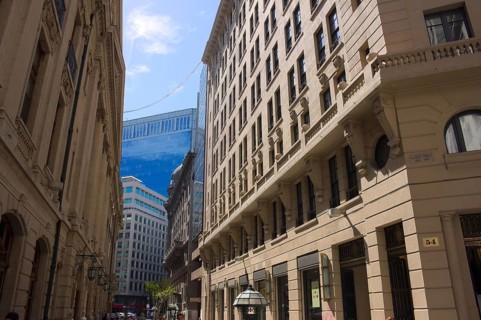 streets in the city center, Santiago de Chile, Chile, South America