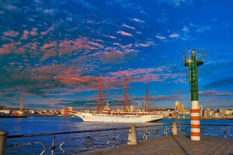 La Coruna Port sunrise in Galicia of Spain