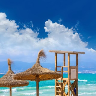 Majorca sArenal arenal beach Platja de Palma in mallorca Balearic Islands