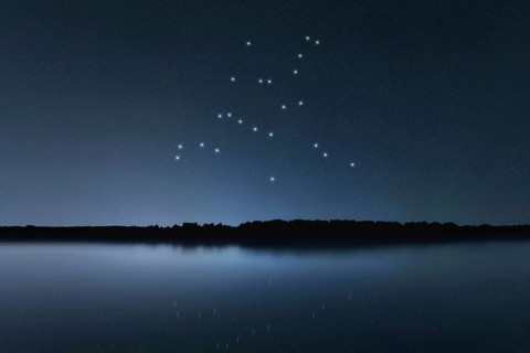 Hercules star constellation, Night sky, Cluster of stars, Deep space, Celestial Strongman,