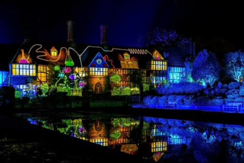 Wisley, Woking, Surrey, UK, November 19 : Christmas Glow 2022 at RHS Garden Wisley, Woking, Surrey,