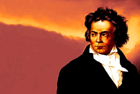 Ludwig van Beethoven, 1770 -1827, German composer, digitally altered