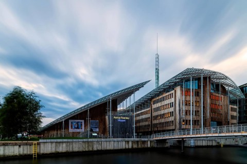 Oslo, Norway, August 11, 2019: Astrup Fearnley Museum designed by Renzo Piano architect in