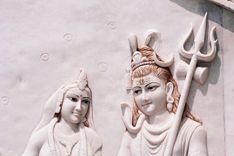 Close up of lord Venkateshwara temple, Hyderabad, Andhra Pradesh, India, Asia