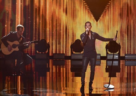 The singer Julio Iglesias Jr. at the recording of The Beatrice Egli Show in Berlin-Adlershof