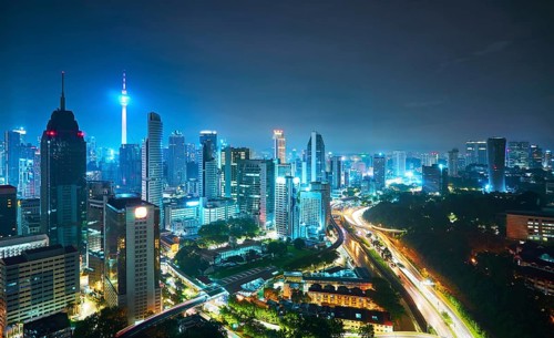 Beautiful city skyline view, Kuala lumpur, Malaysia, Asia