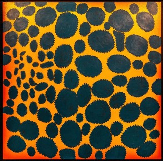Yaoi Kusama, Splendor of Stars Changing into Blue, 2019, Acrylic on canvas, Moco Museum, Amsterdam,