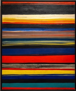 José Luis Zumeta, Painting, 1961, oil on canvas stuck to conglomerate, Museo de Bellas Artes,