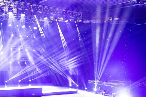 Concert light show, Stage lights, Colorful Stage Lights, light show at the Concert