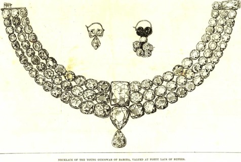 Necklace of the young Guicowar of Baroda, valued at forty Lacs of rupees, India, Asia