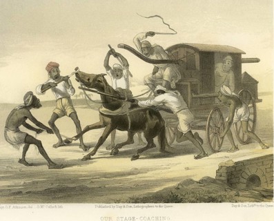 Colonial Indian images, our stage, coaching, India, Asia